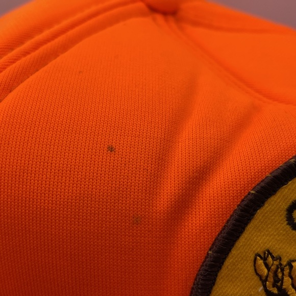 Vintage Ontario Moose and Deer Hunter Embroidered Patch Snapback Hat Orange - Picture 14 of 16